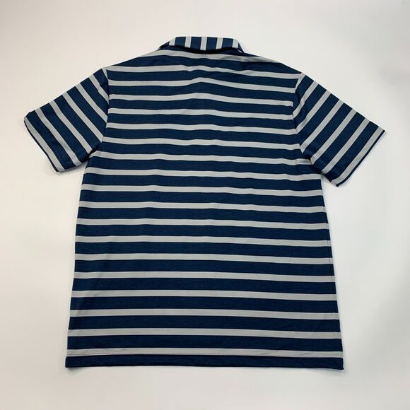 Under Armour Playoff Polo Shirt Mens L Large Navy Striped Flint Hills Cup Golf - Picture 3 of 12